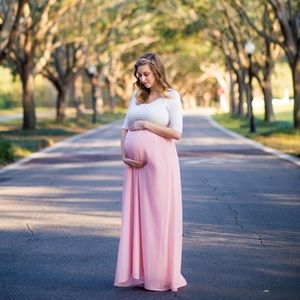 Pink Blush Maternity Maxi Dress